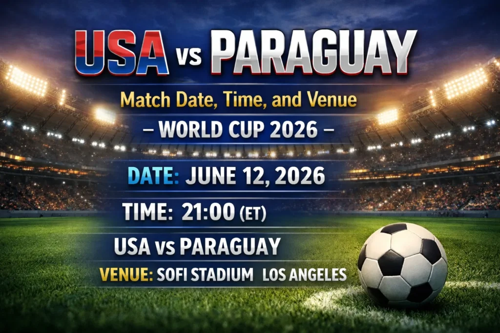 USA vs Paraguay Schedule